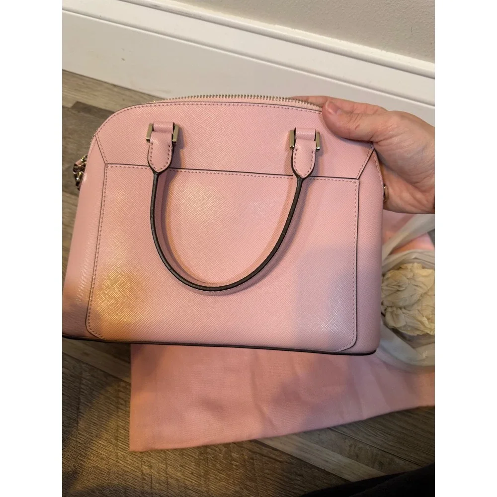 Kate Spade Womens Satchel Saffiano Leather Pink Small
